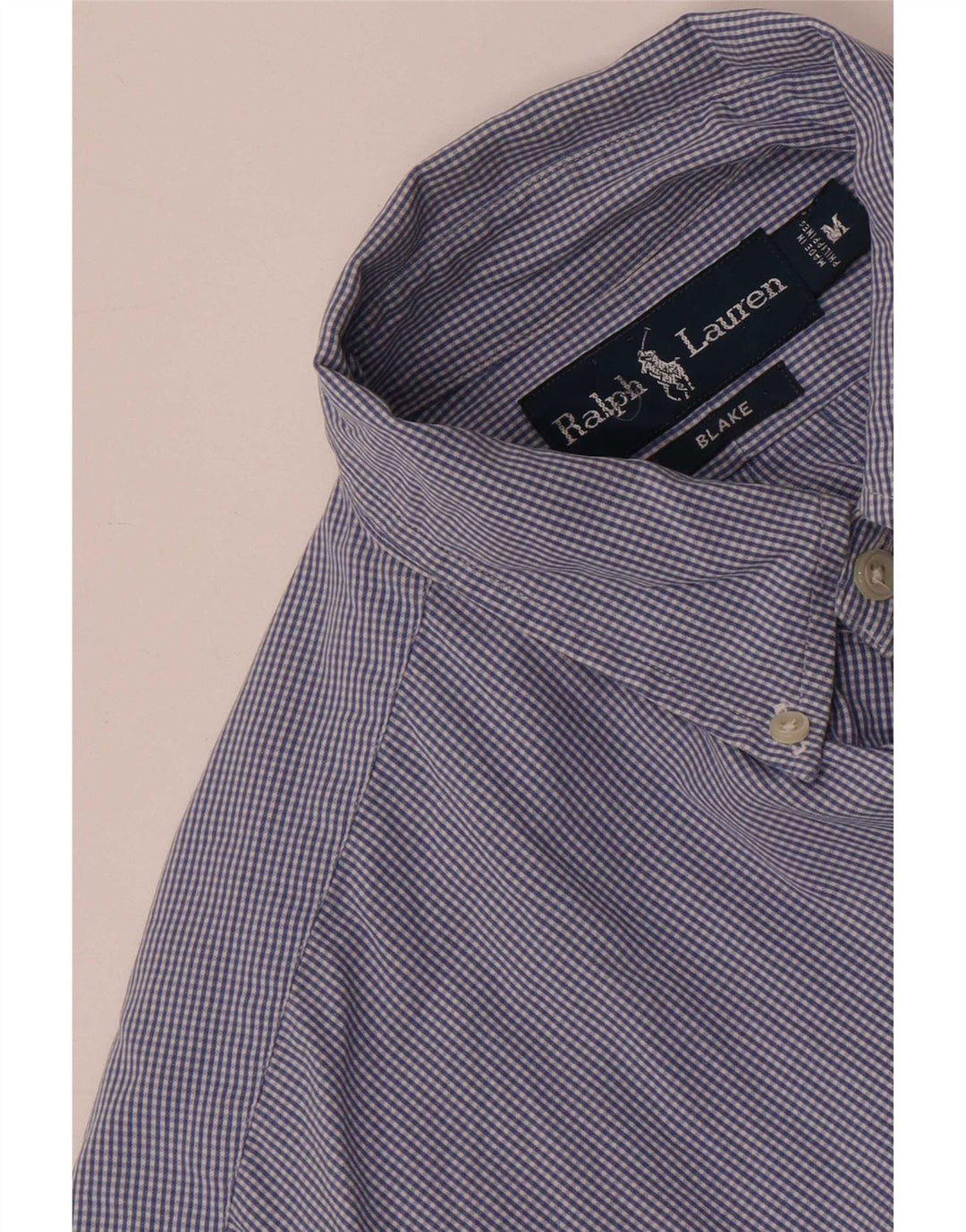 Ralph Lauren Camisa Blake para hombre Algodón a cuadros azul marino mediano