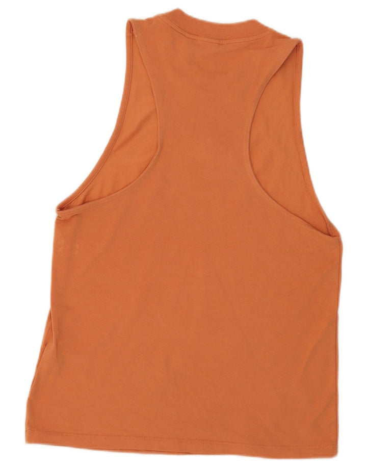 Adidas Mujer Chaleco Top UK 10 Pequeño Algodón Naranja