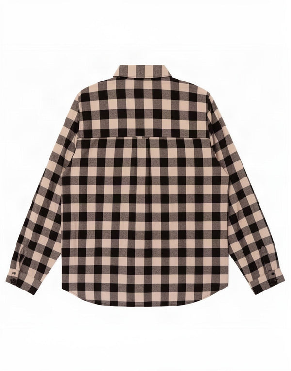 Zara Mujer Camisa UK 40 Grande Algodón Vichy Negro