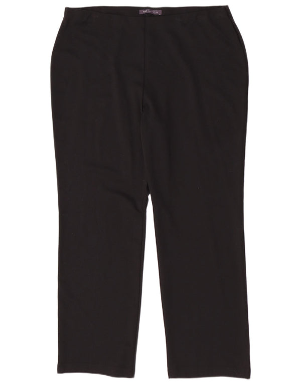 Marks & Spencer Pantalones Casuales para Mujer UK 40 Large W34 L28 Viscosa Negra