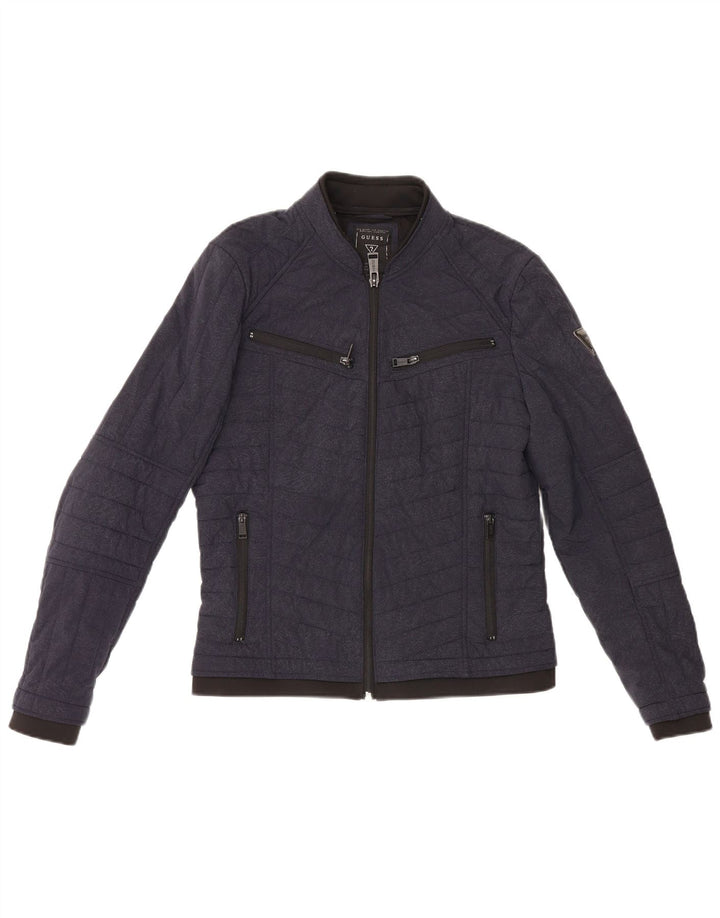 Guess Chaqueta acolchada para hombre UK 36 Small Azul marino