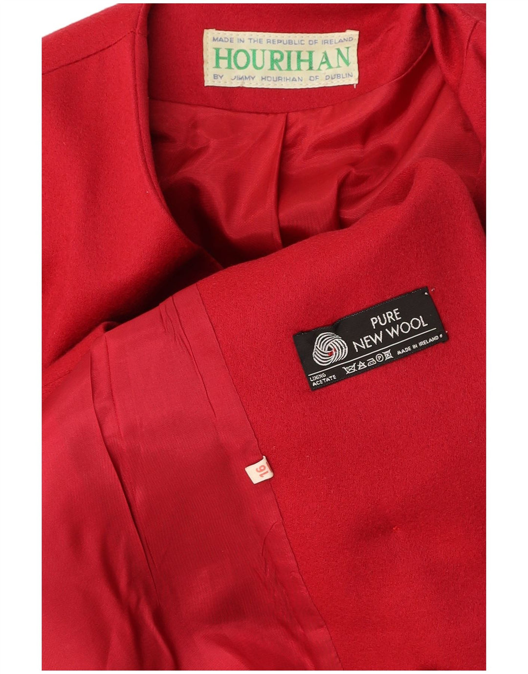 JIMMY HOURIHAN Chaqueta tipo blazer con doble botonadura para mujer UK 46 Large Borgoña