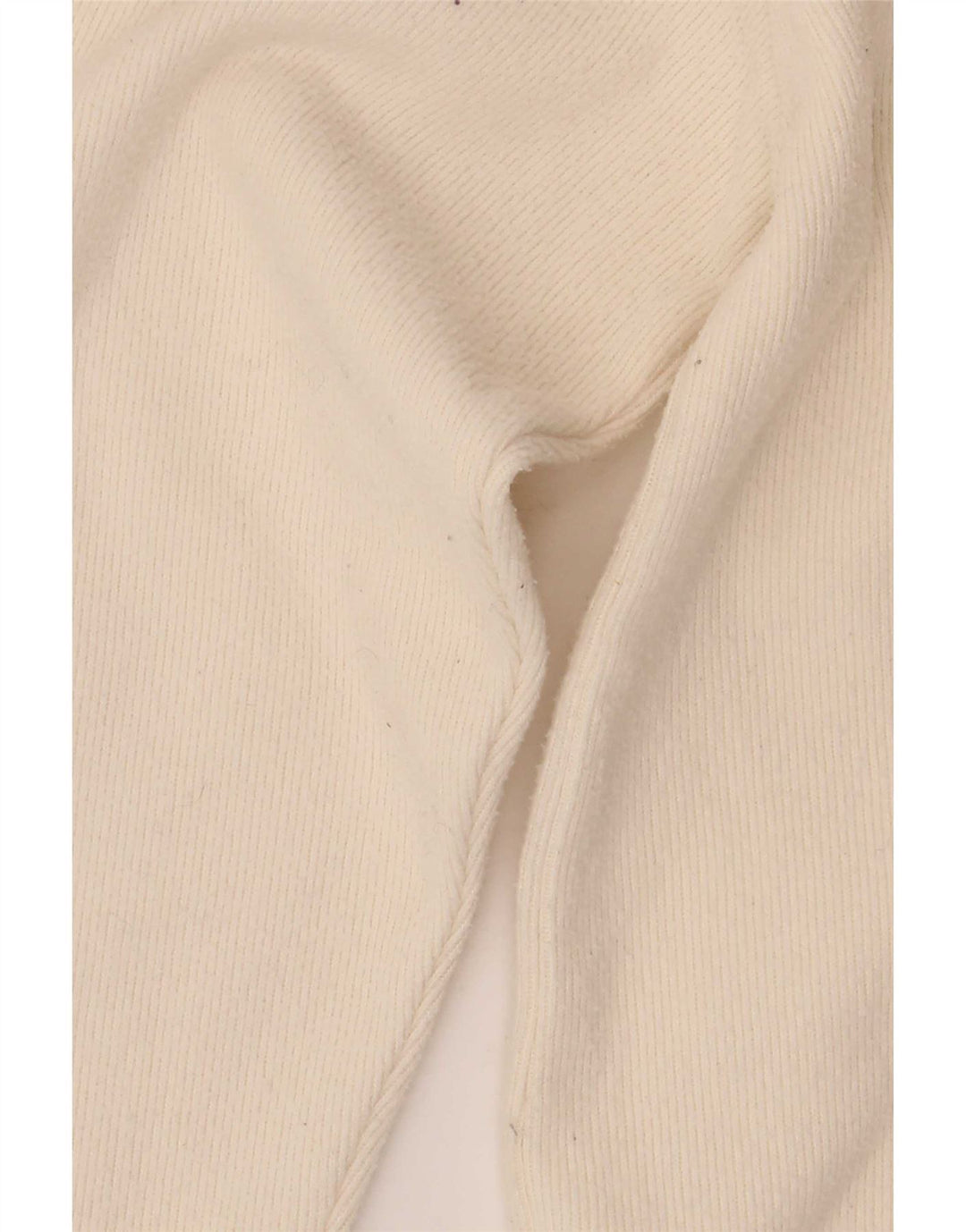 Zara - Jersey de cuello redondo para mujer, talla 40, poliéster blanco mediano