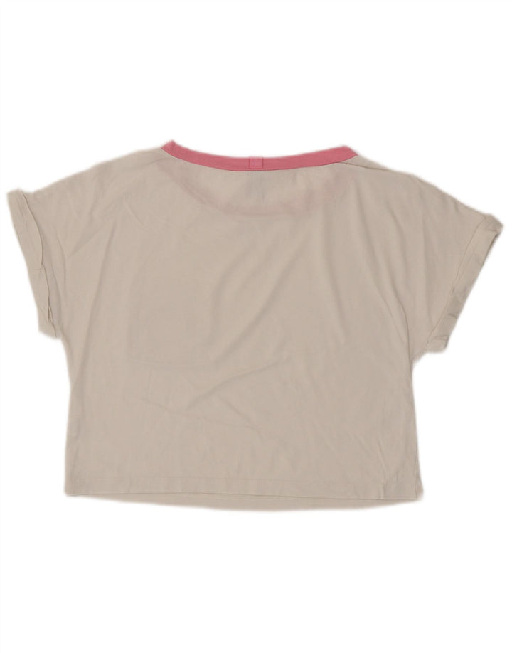 BENETTON Camiseta corta Peanuts para mujer UK 6 XS Algodón blanco