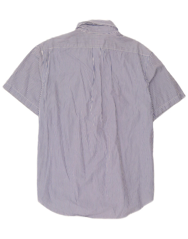 Ralph Lauren Camisa Manga Corta Hombre XL Algodón Rayas Azul