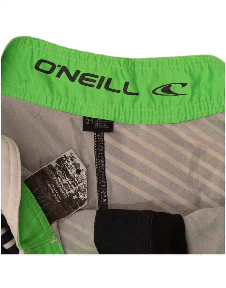 O'Neill Mens Graphic Bañador Shorts Mediano Poliéster A Rayas Negro