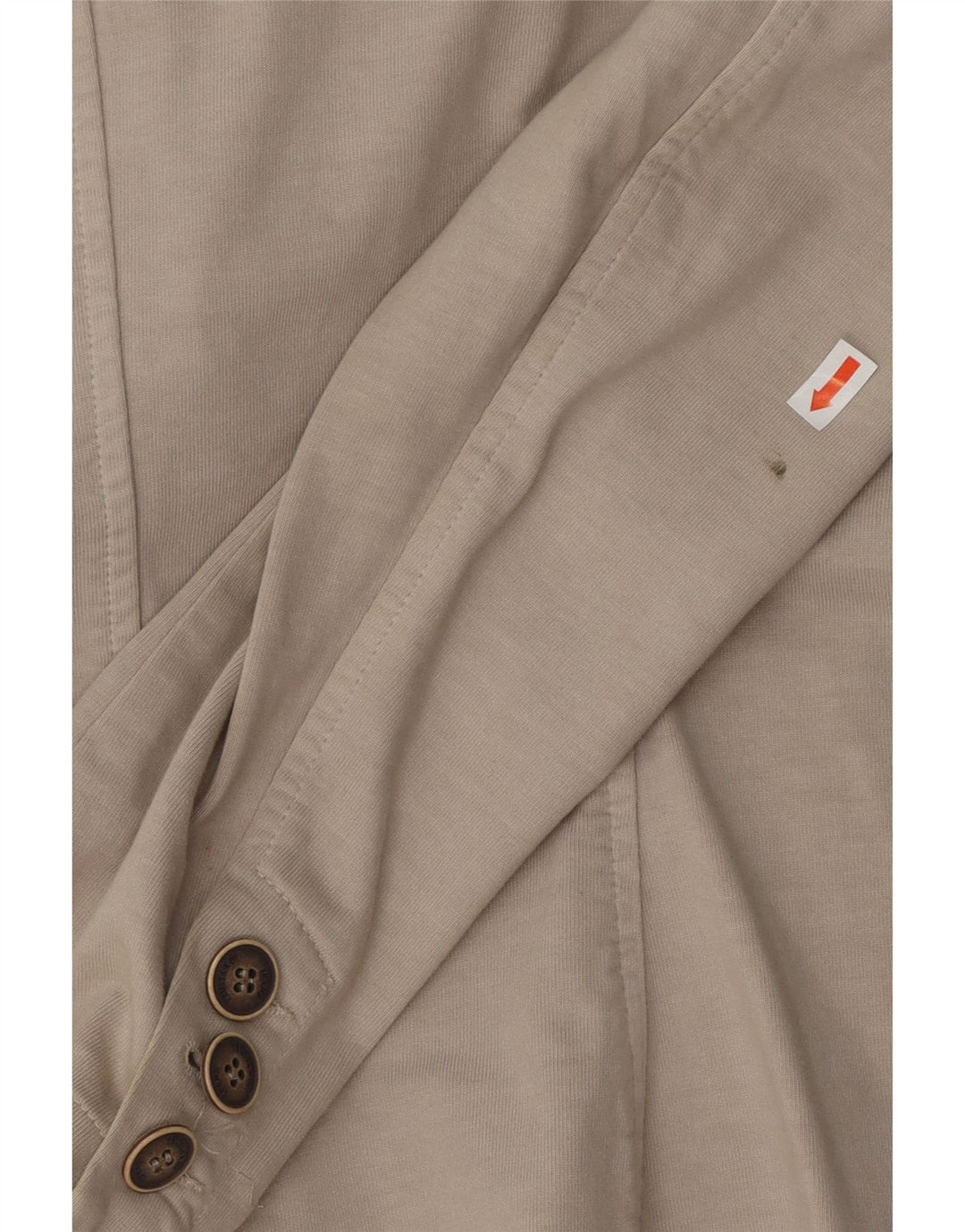 TRUSSARDI JEANS Chaqueta tipo blazer de 2 botones para mujer UK 42 Medium Beige