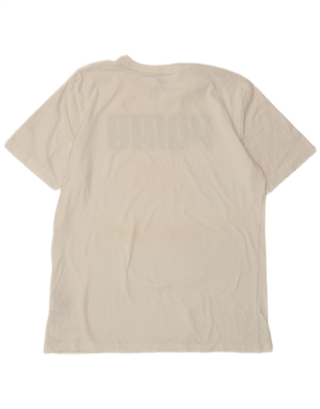 PUMA Camiseta gráfica para hombre Top Medium White Cotton