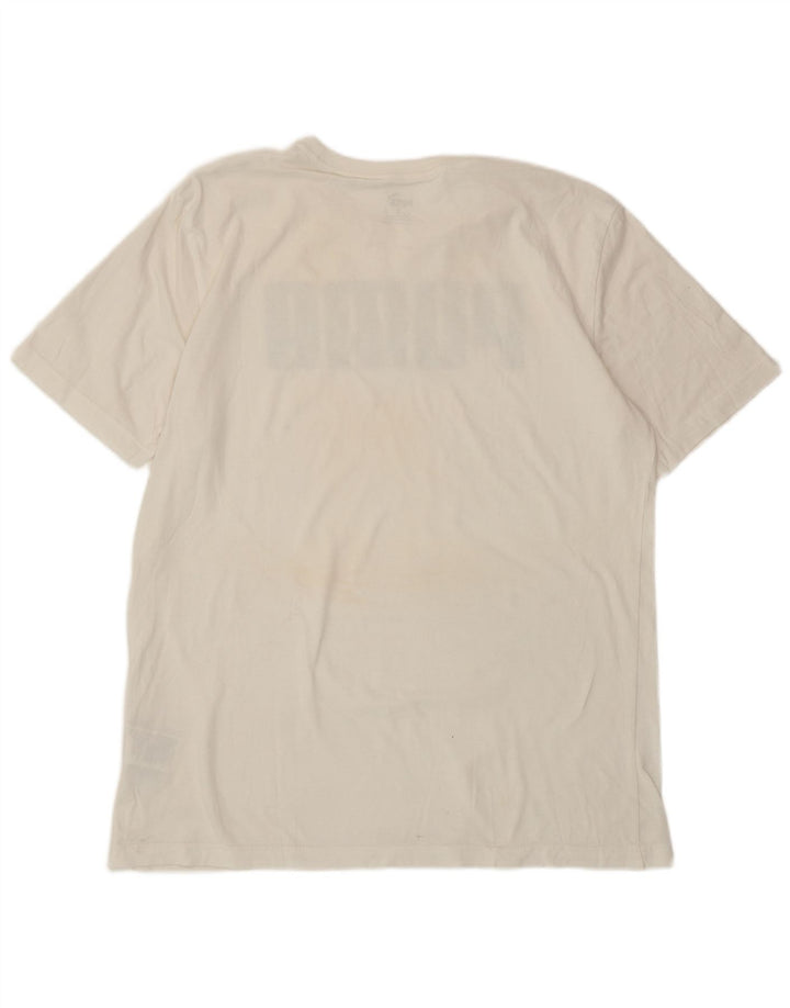 PUMA Camiseta gráfica para hombre Top Medium White Cotton