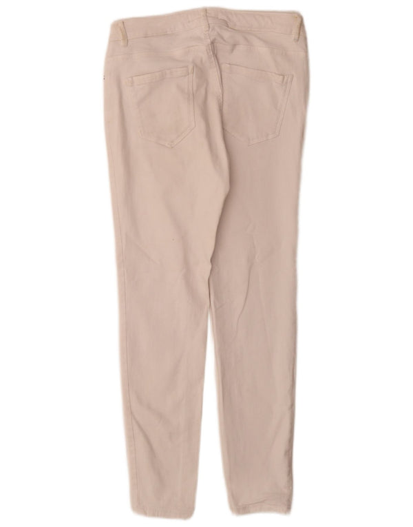 Zara Jeans Slim Mujer EU 40 Medium W30 L28 Algodón Blanco