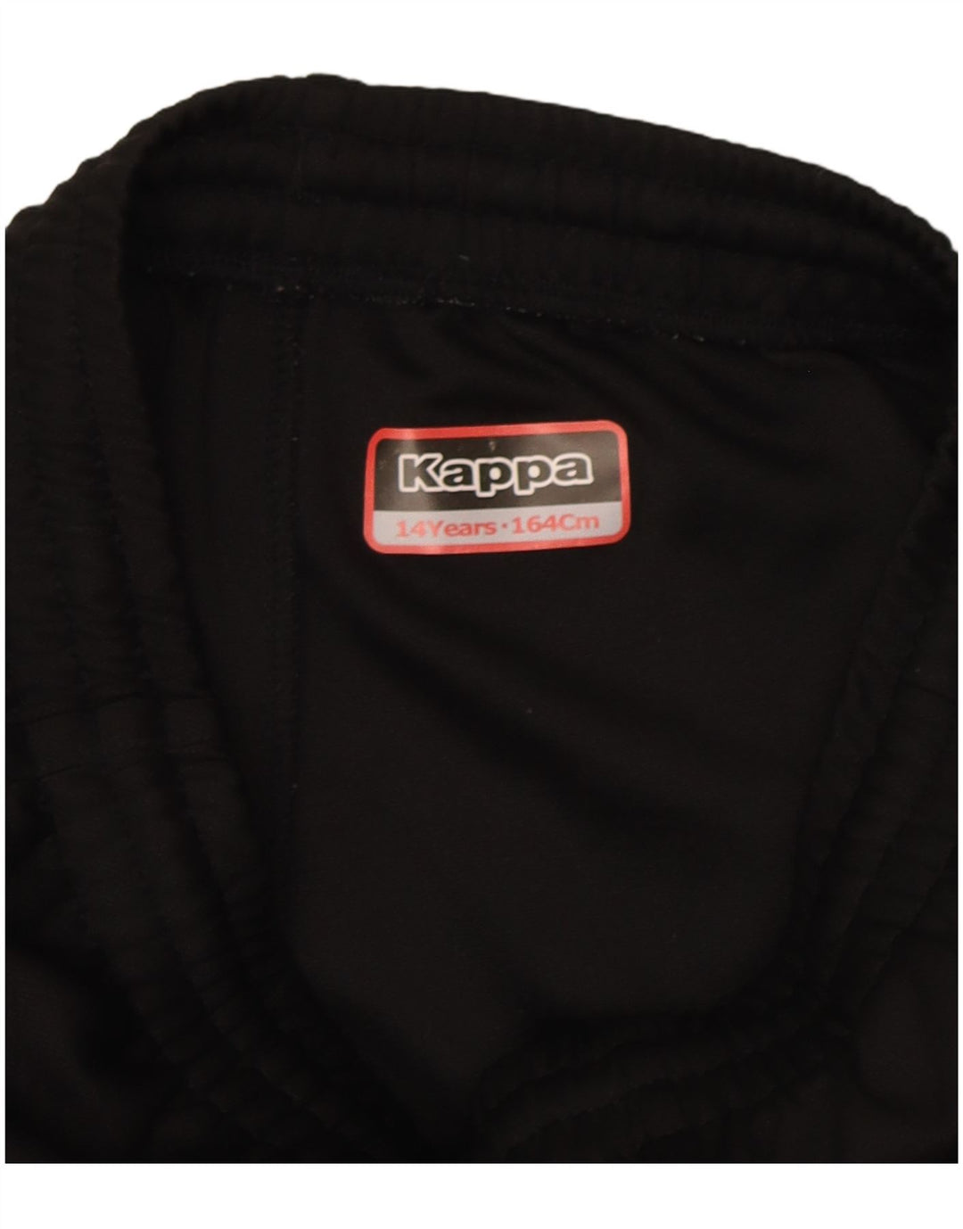 Kappa Pantalones de chándal con gráfico para niños 13-14 años Negro