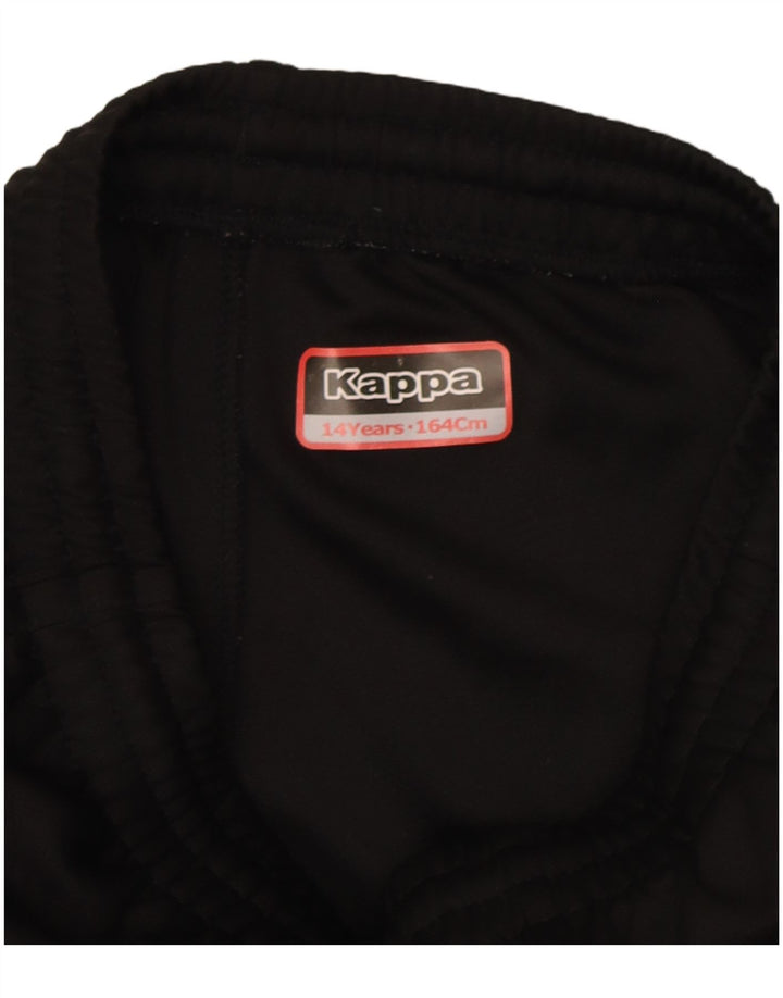 Kappa Pantalones de chándal con gráfico para niños 13-14 años Negro