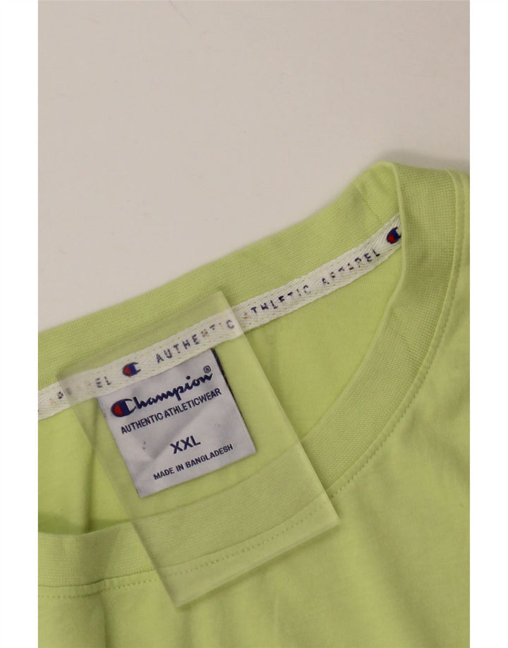 CHAMPION Camiseta gráfica para hombre Top 2XL Algodón verde
