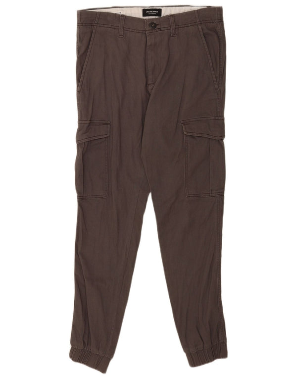 Jack & Jones Mens Joggers Cargo Pantalones W30 L32 Gris Algodón