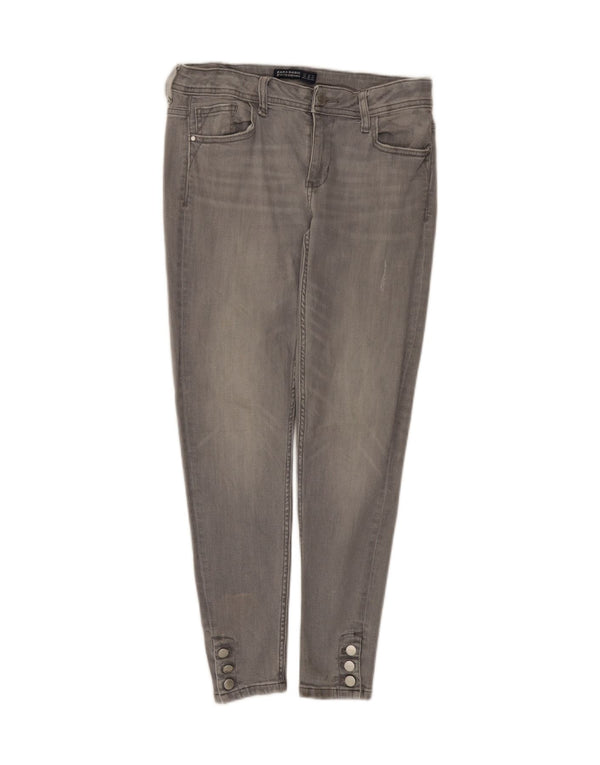 Zara Mujer Z1975 Skinny Jeans EU 38 Small W28 L27 Algodón Gris