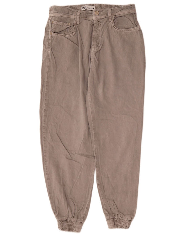 Zara Mujer Joggers Tapered Jeans Mediano W28 L26 Algodón Gris