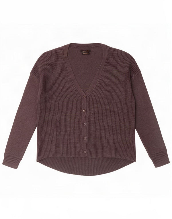 Massimo Dutti Cárdigan extragrande para mujer UK 40 Small Gris Lana