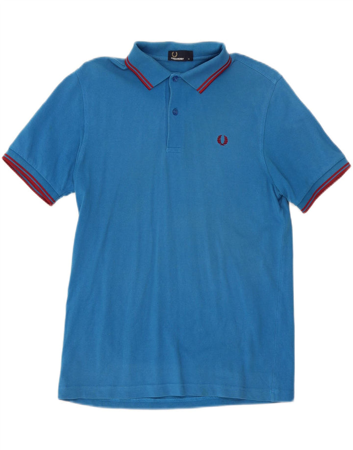 Polo Fred Perry Hombre De Algodón A Rayas Azul Medio