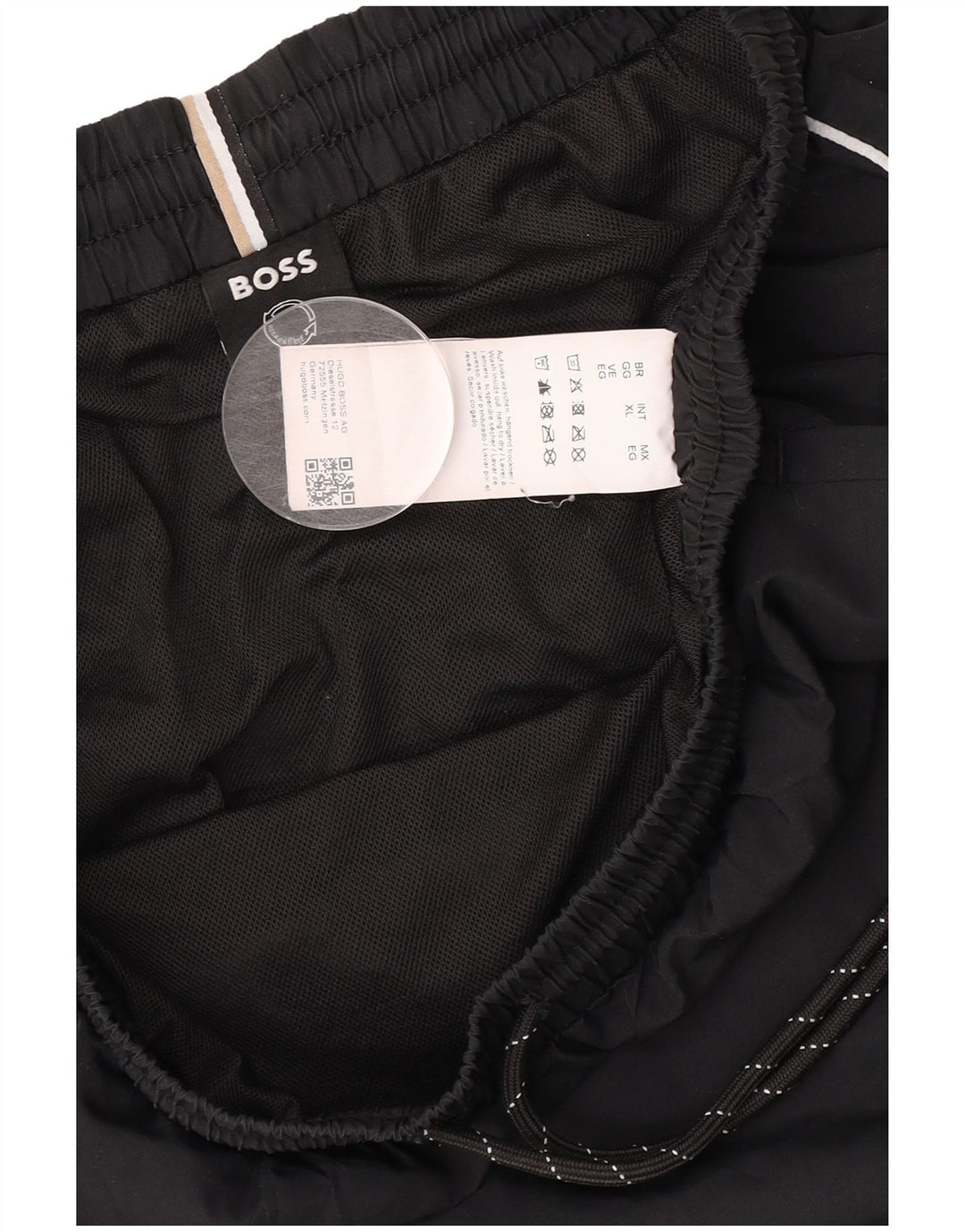Hugo Boss Hombre Shorts Deportivos XL Poliéster Negro