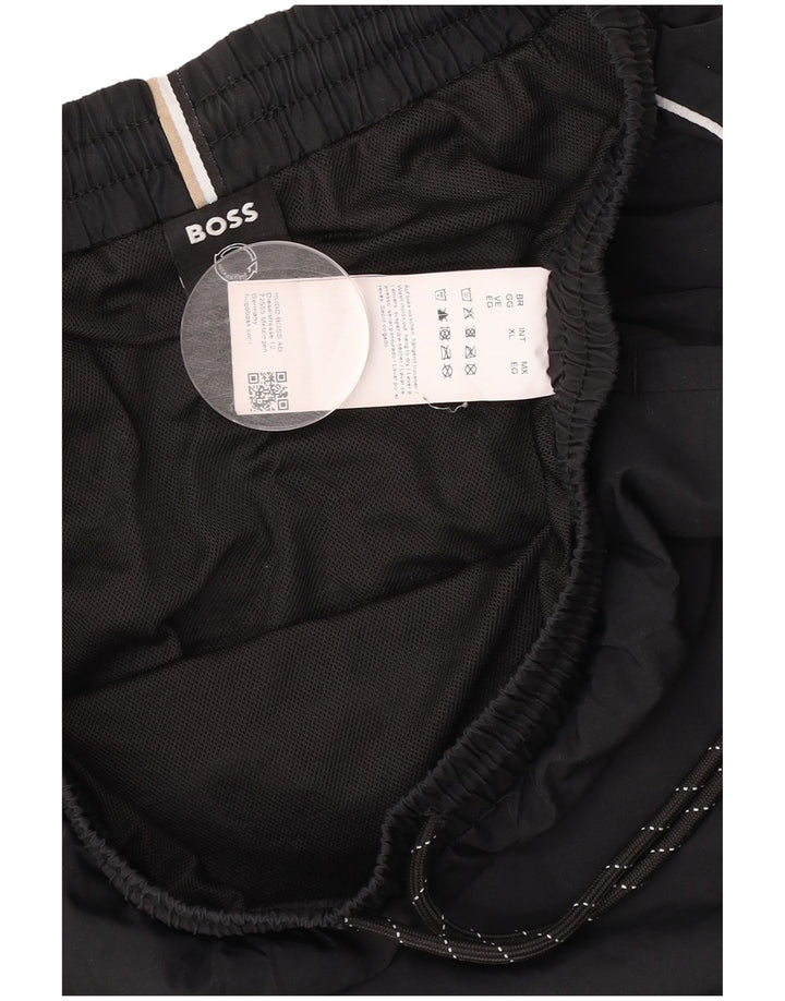 Hugo Boss Hombre Shorts Deportivos XL Poliéster Negro