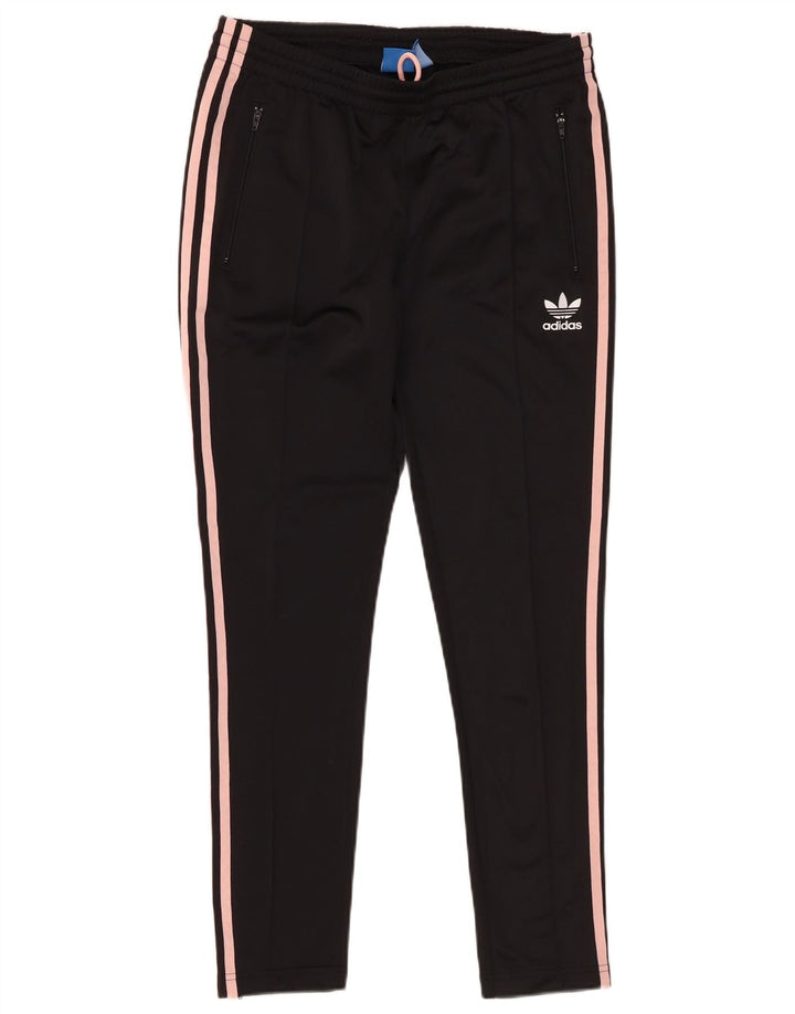 Adidas Pantalones de chándal para mujer UK 12 Medium Negro Poliéster