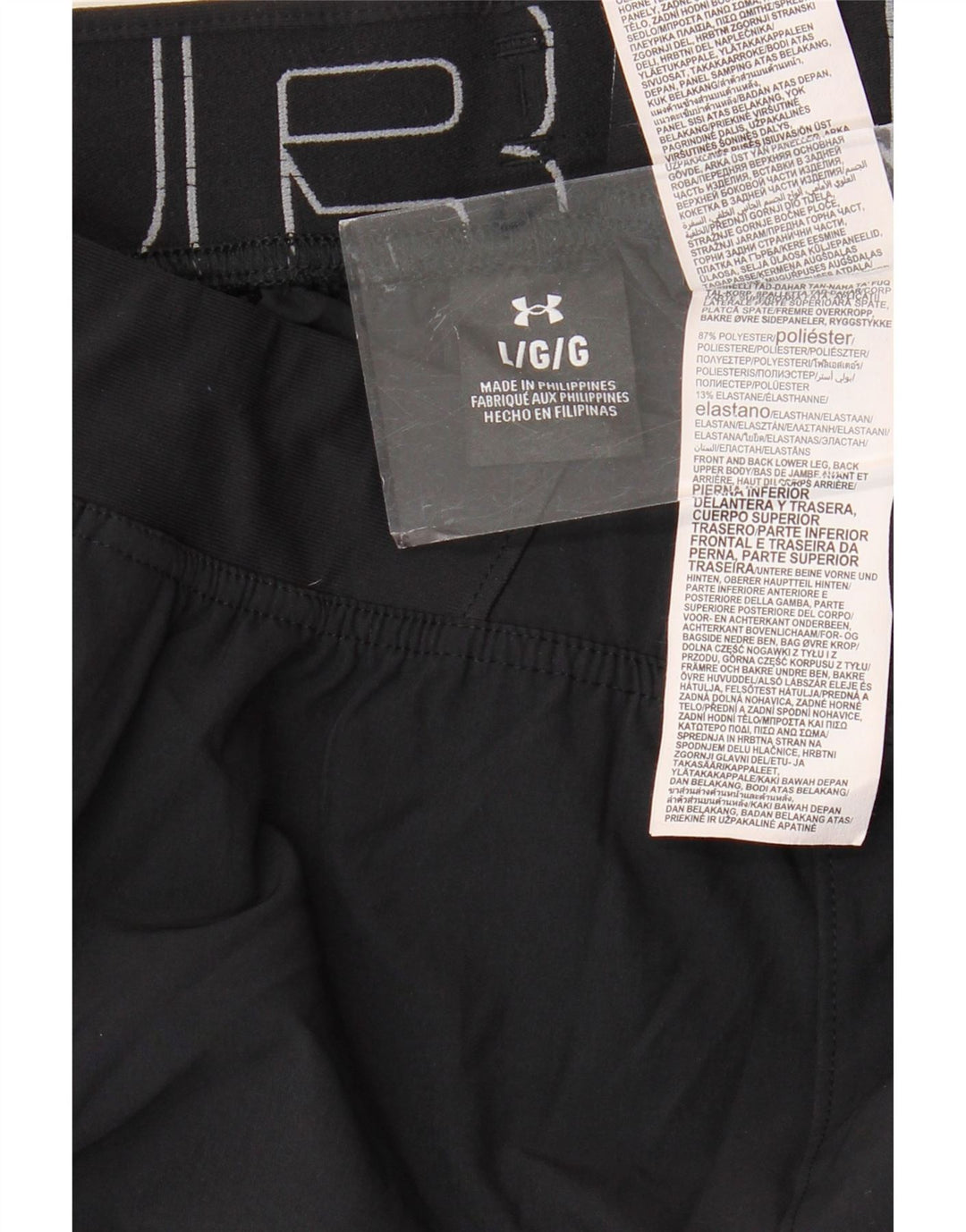 UNDER ARMOUR Pantalones de chándal con estampado gráfico para hombre Joggers Large Poliéster negro