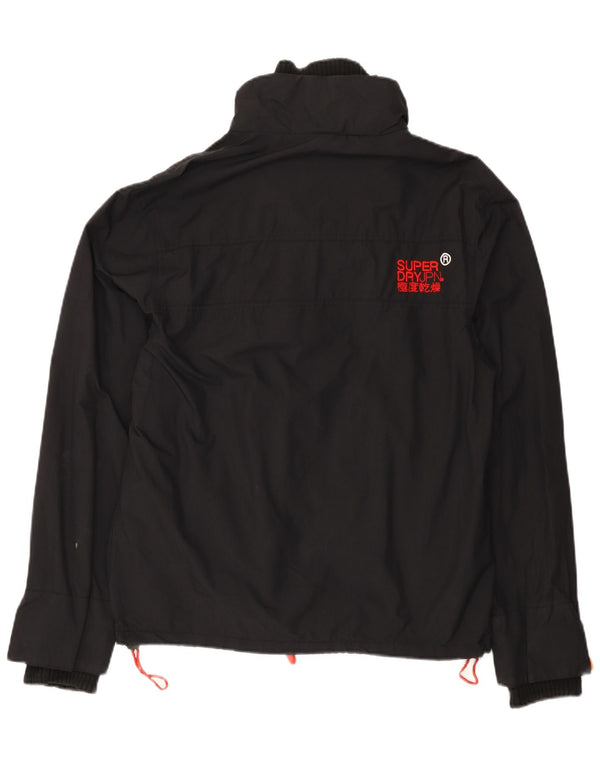 Superdry Chaqueta cortavientos con estampado Windcheater para mujer, talla 40, color negro