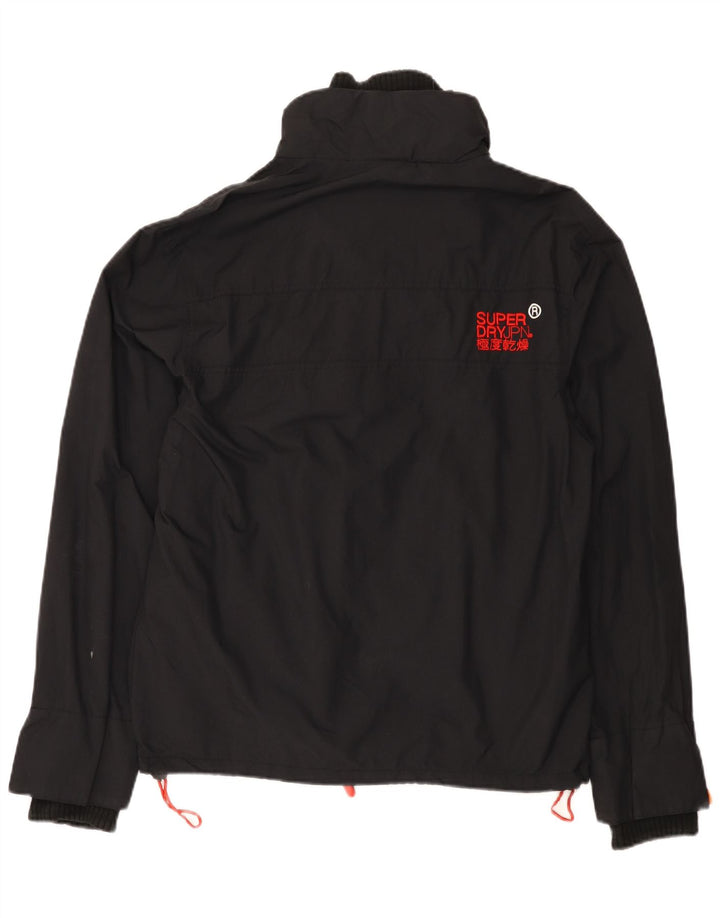 Superdry Chaqueta cortavientos con estampado Windcheater para mujer, talla 40, color negro