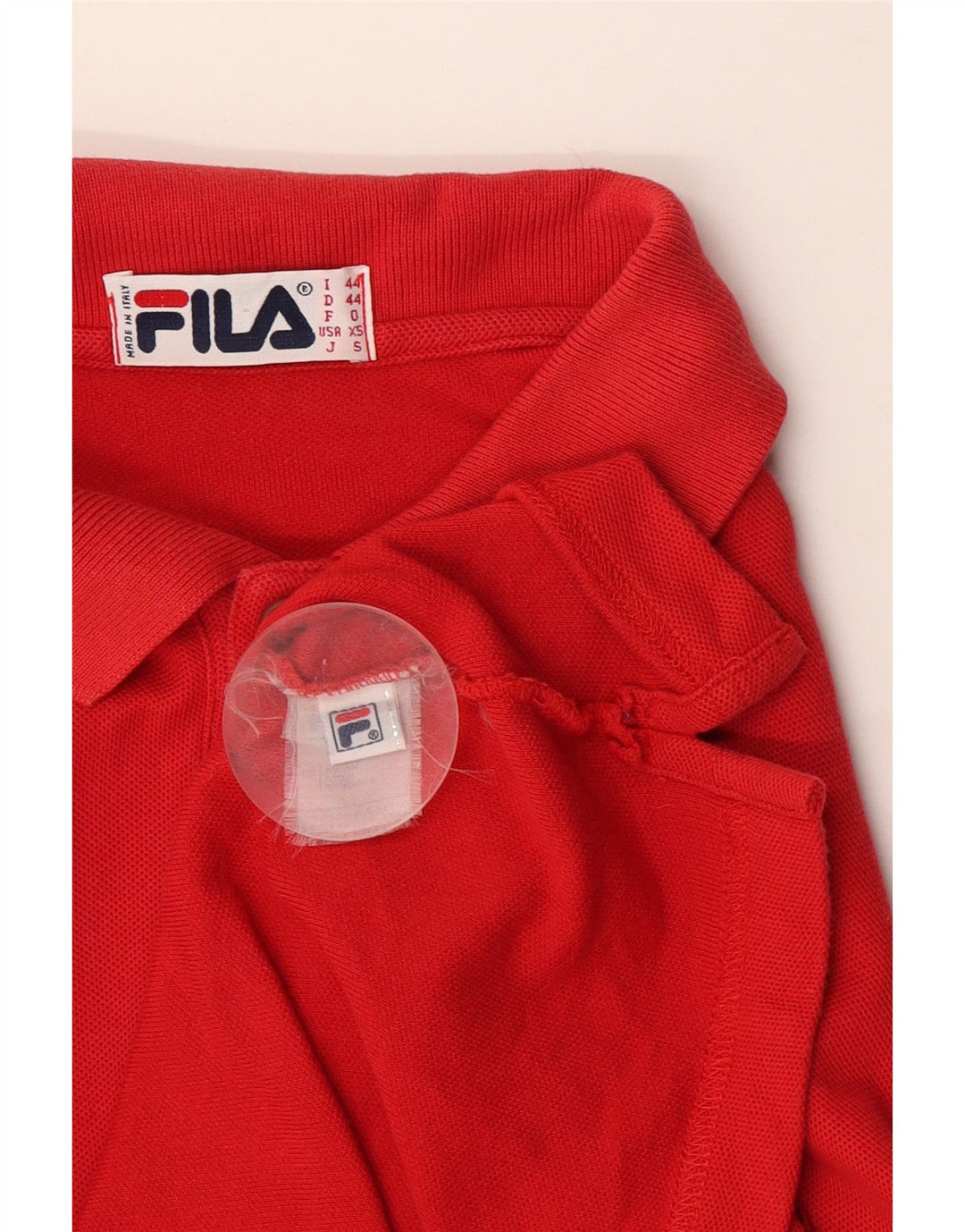 Polo Fila Hombre IT 44 XS Algodón Rojo