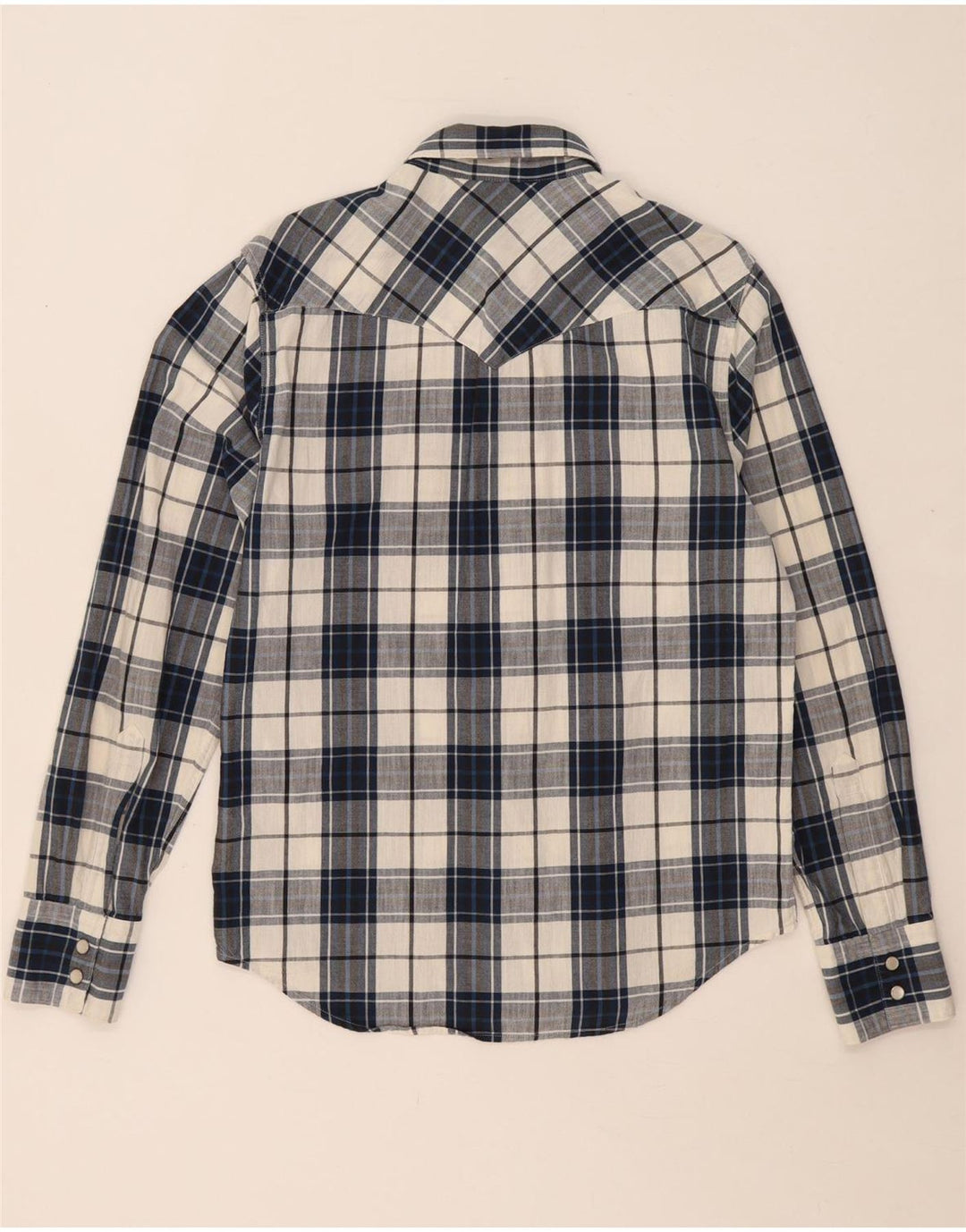 Camisa LEVI'S para hombre pequeña de algodón a cuadros azul marino