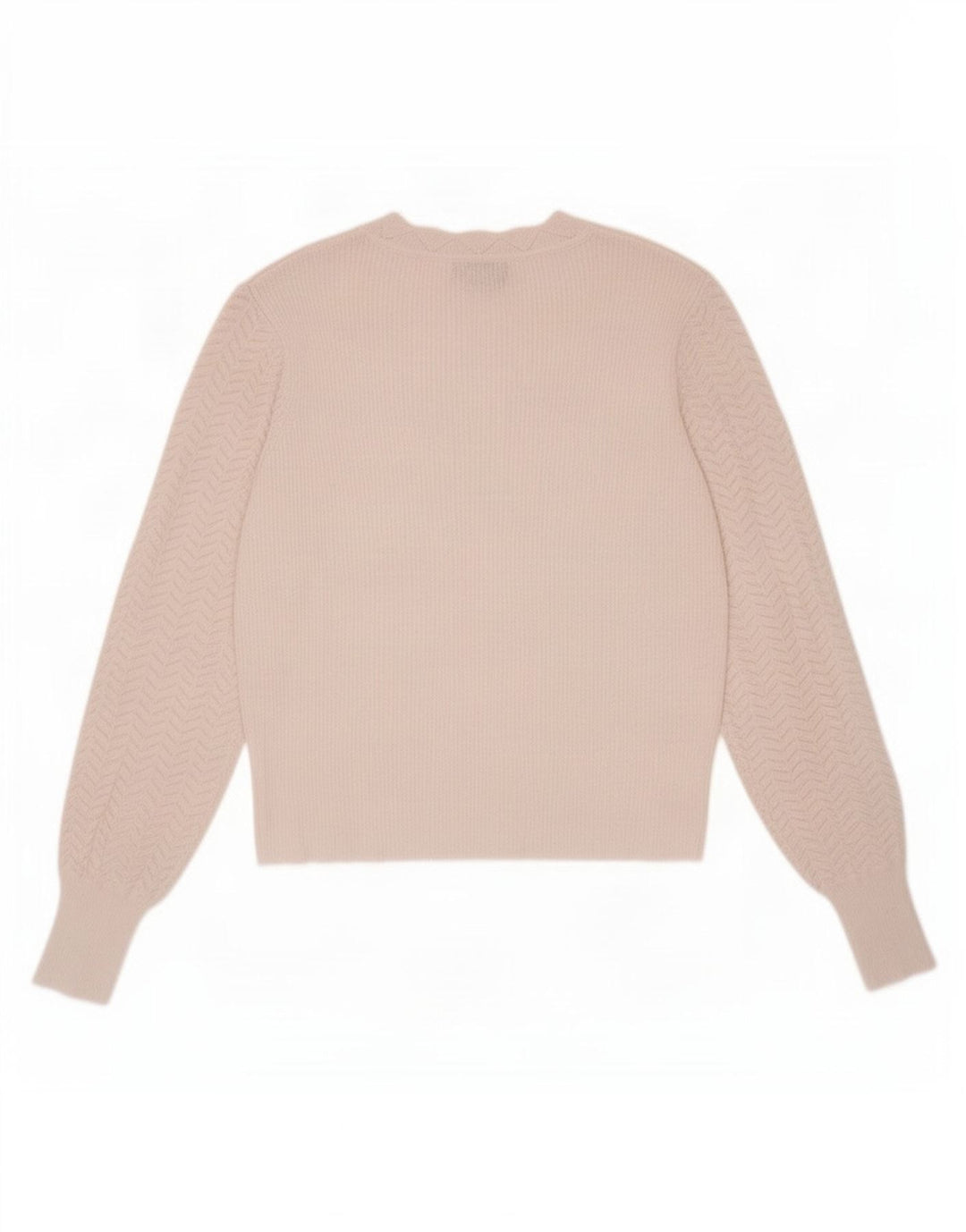 Oasis - Jersey de cuello redondo para mujer, talla 40, poliéster blanco mediano