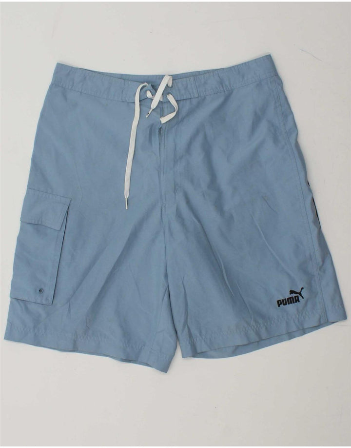 PUMA Mens Swimming Shorts Medium  Blue Polyester