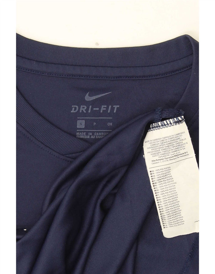 Camiseta Nike Dri Fit para hombre Top Small Azul marino Poliéster