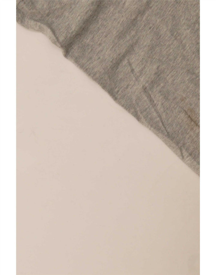 Nautica Camiseta para hombre de manga larga de algodón moteado gris medio