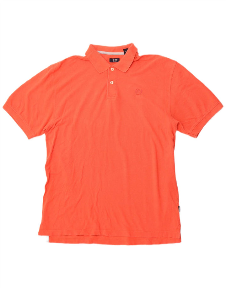 Izod Polo Hombre Grande Naranja Algodón