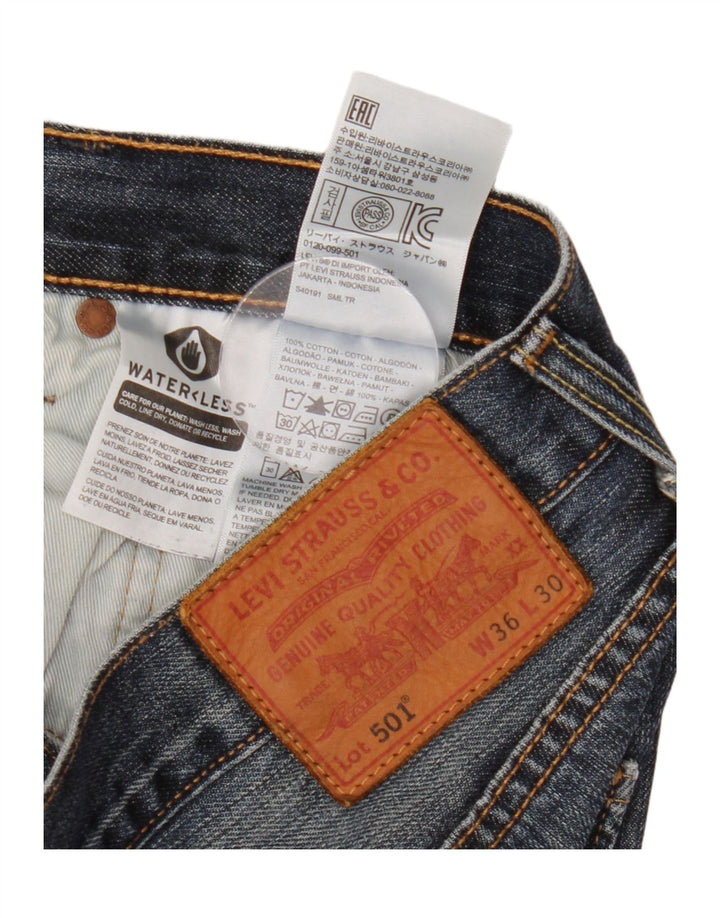 Levi's Hombre 501 Vaqueros Rectos W36 L30 Algodón Azul