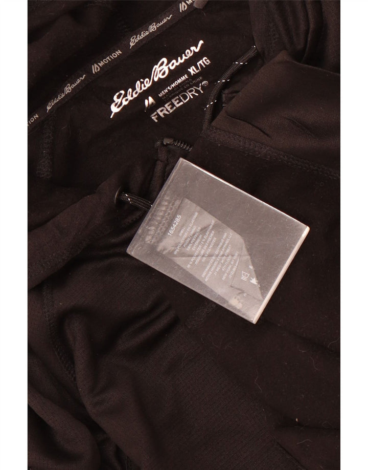 Eddie Bauer Sudadera con capucha y cremallera para hombre XL Poliéster negro
