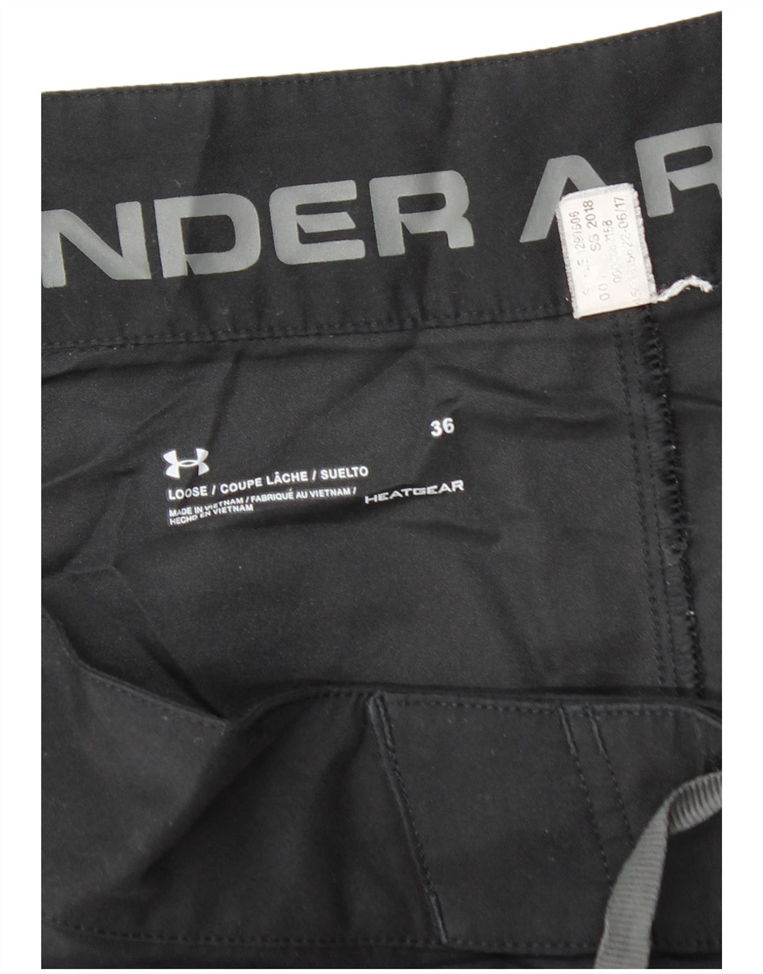 UNDER ARMOUR Hombres Heat Gear Loose Fit Bañador Shorts Grande Negro
