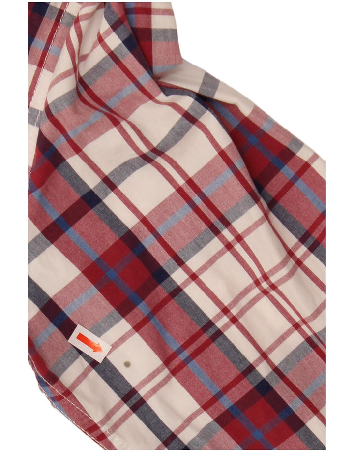 Camisa Superdry para hombre de algodón a cuadros rojos grandes