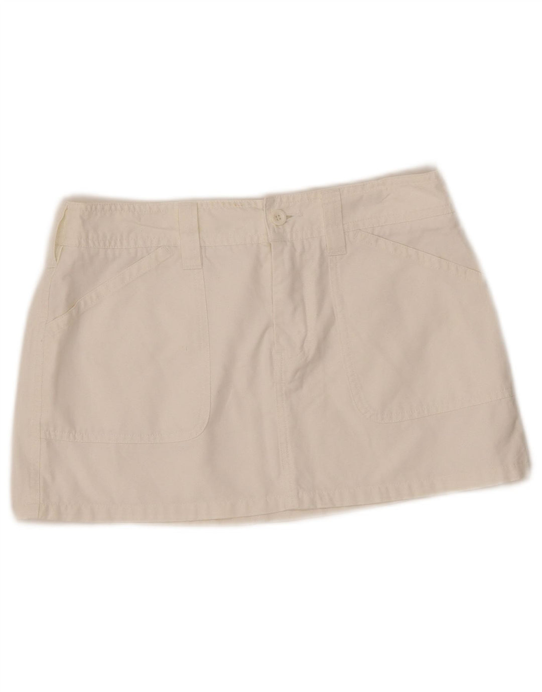 Minifalda Benetton IT 42 Medium W29 Blanco Algodón