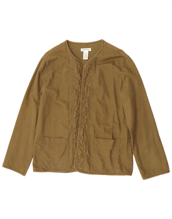 Orvis Chaqueta Americana Abierta para Mujer US 10/12 Viscosa Caqui Mediana