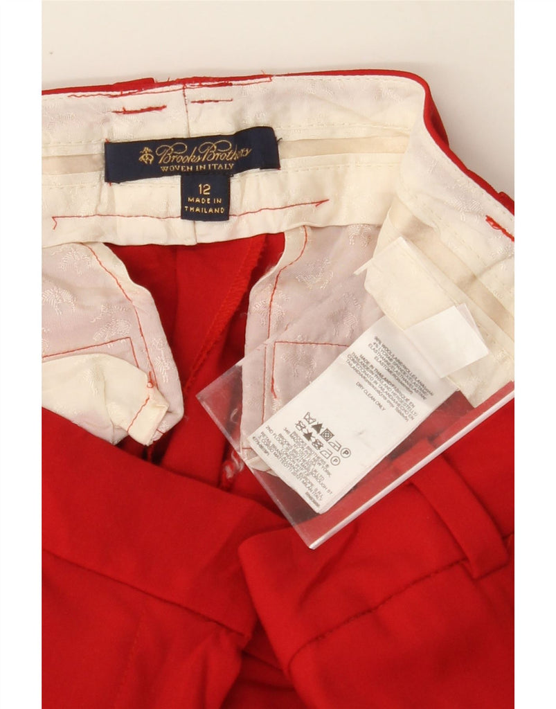 BROOKS BROTHERS Womens Regular Fit Chino Trousers US 12 Large W32 L30 Red Vintage Brooks Brothers and Second-Hand Brooks Brothers from Messina Hembry 