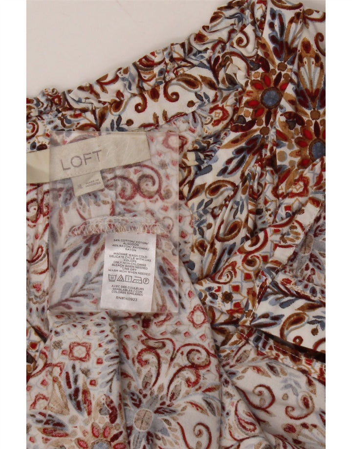 LOFT Blusa tipo camisa para mujer UK 40 XL Algodón Paisley multicolor