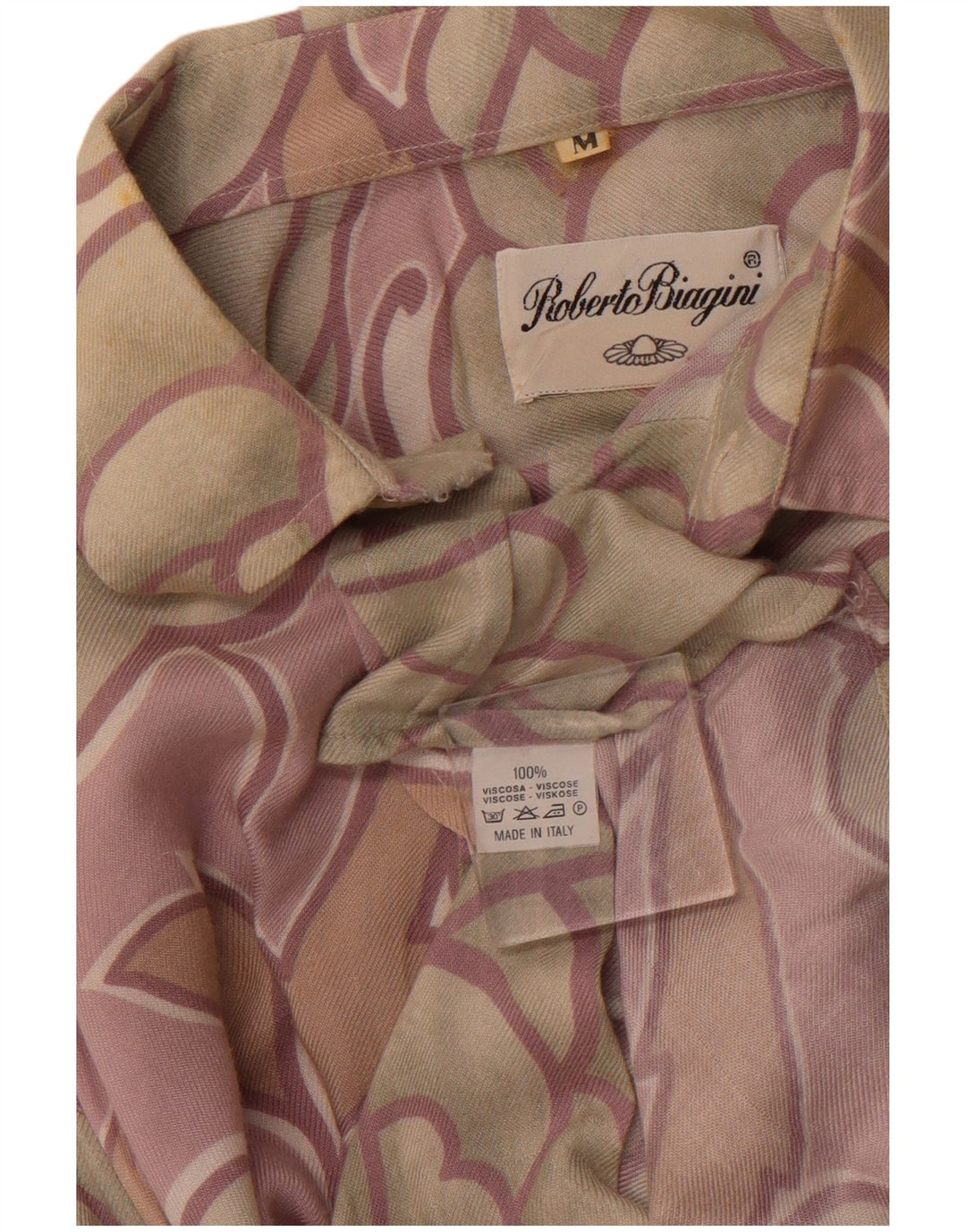 ROBERTO BIAGINI Camisa Hombre Viscosa Floral Rosa Medio