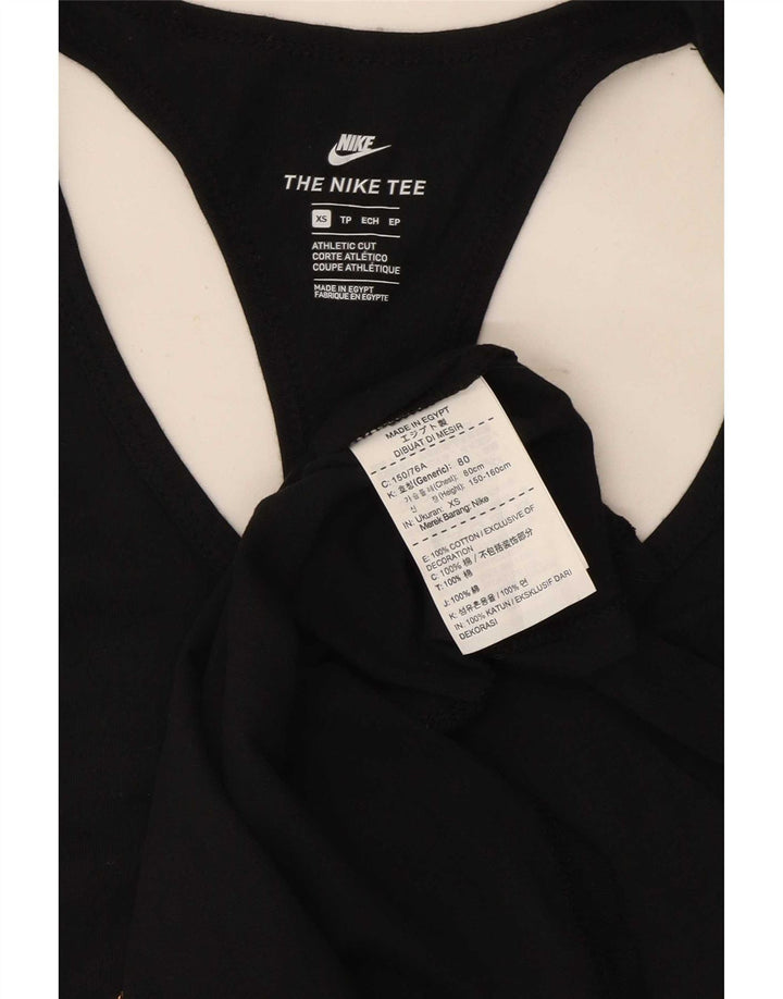 Nike Camiseta sin mangas con gráfico de corte atlético para hombre XS Algodón negro