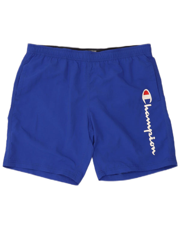 CHAMPION Shorts de baño gráficos para hombre 2XL Poliéster azul
