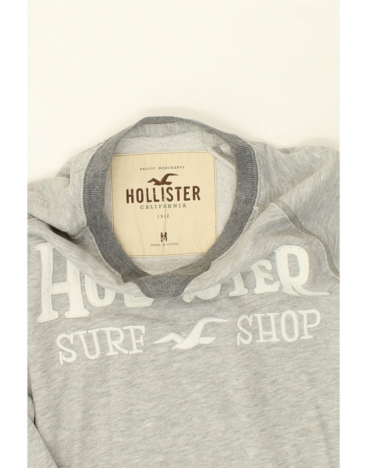 HOLLISTER Womens Graphic Sweatshirt Jumper UK 14 Medium Grey Flecked | Vintage Hollister | Thrift | Second-Hand Hollister | Used Clothing | Messina Hembry 