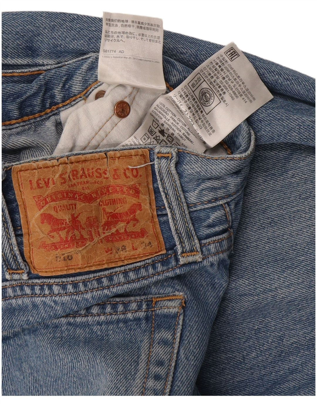 Levi's Vaqueros rectos 516 para hombre W28 L34 Algodón azul