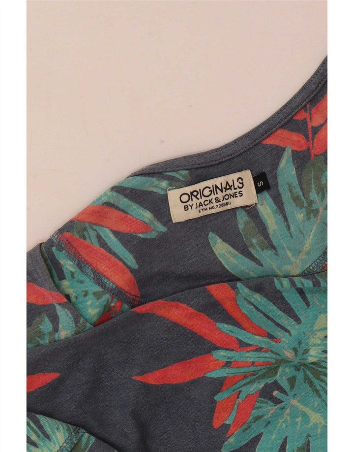 Jack & Jones Hombre Chaleco Top Pequeño Azul Marino Floral