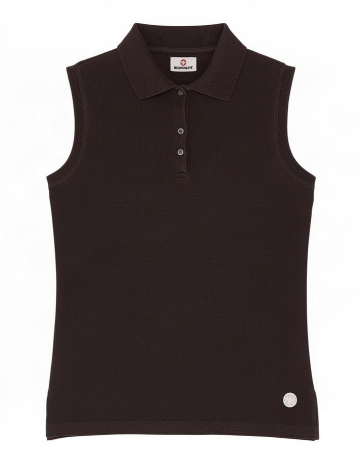 Murphy & Nye Polo sin mangas para mujer UK 8 Small Poliéster negro